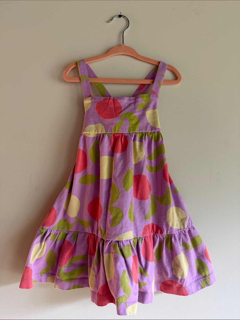 HANNA ANDERSSON Toddler Lavender Sleeveless Dress with Colorful Fruit Print